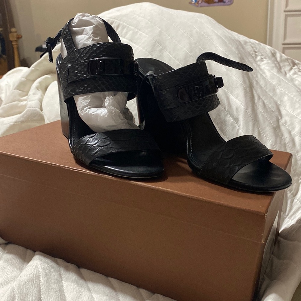 Black COACH heels
